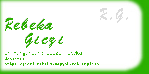 rebeka giczi business card